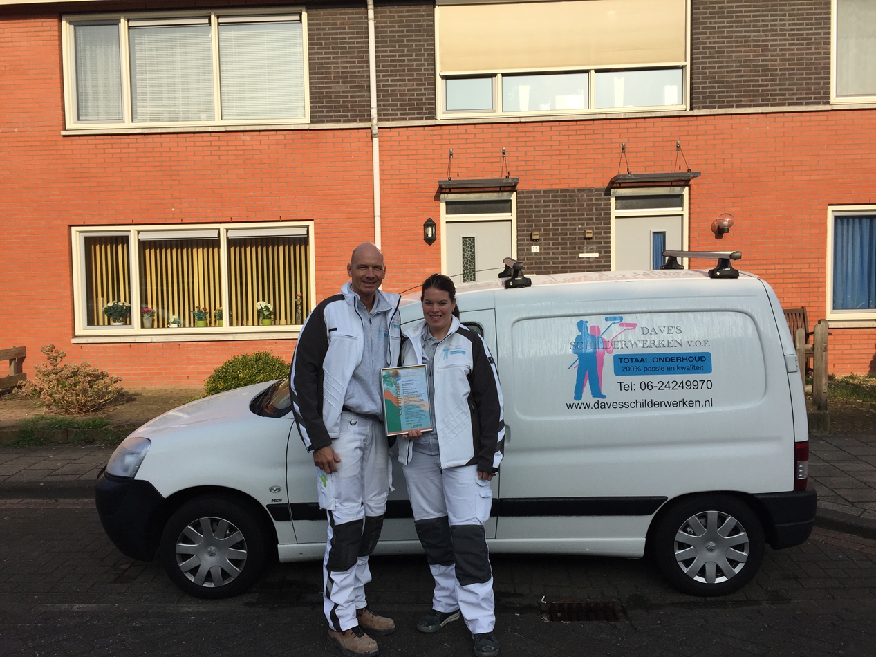 Dave en Lisette. eigenaren van Dave's schilderwerken